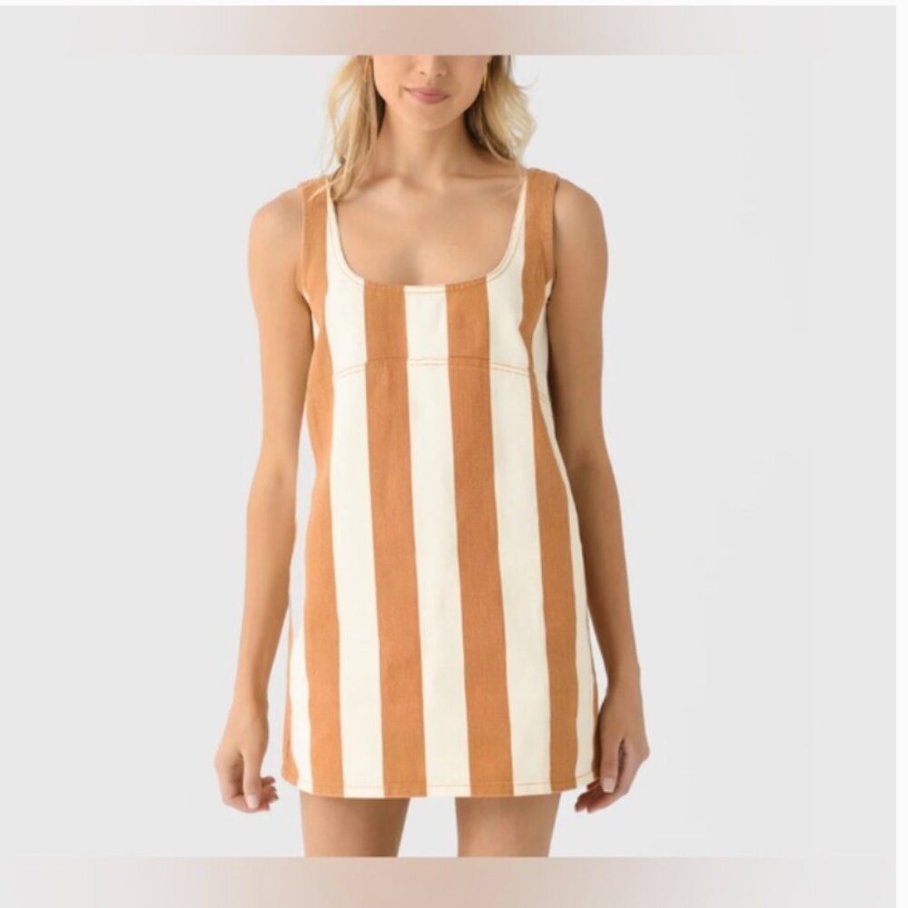 SIMON MILLER Sahara Striped Denim Cotton Mini Dress size XS